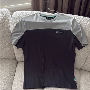 Mercedes AMG Petronas Black and Gray Short Sleeve Tee